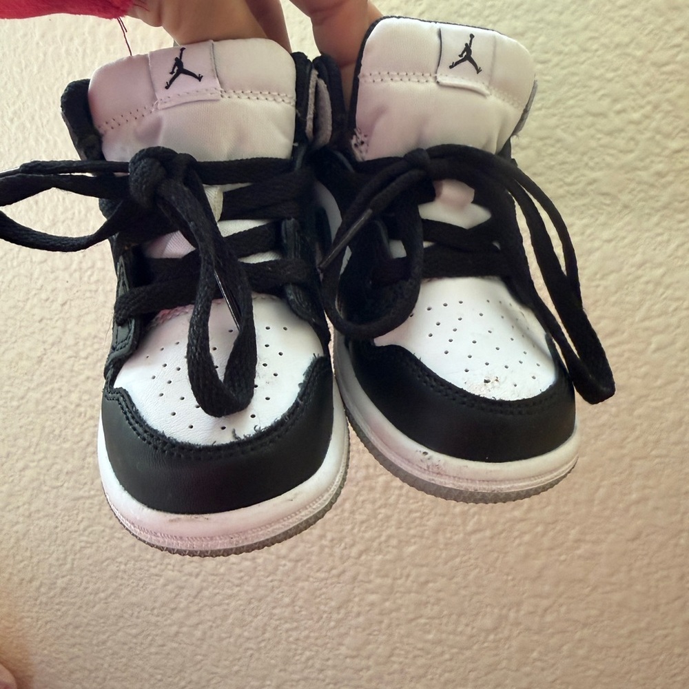 Jordan Kids Black and White Sneakers